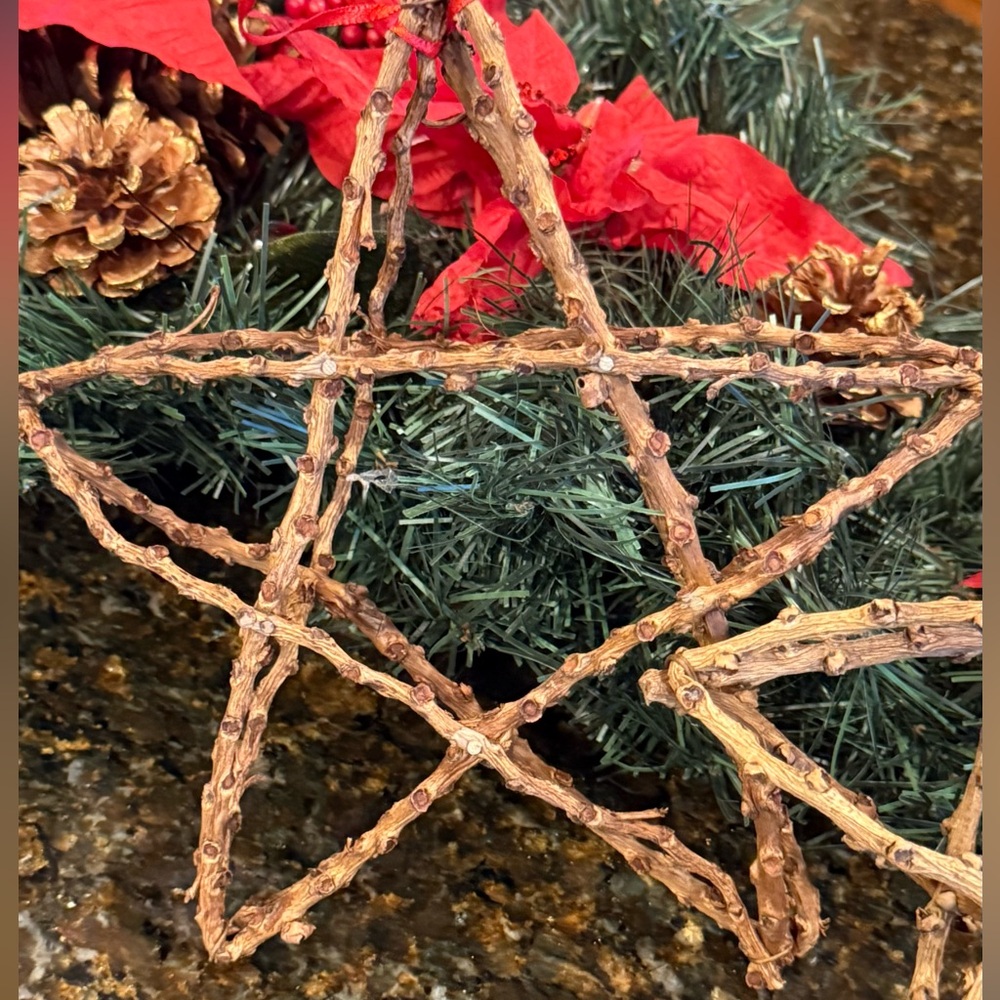 Rustic Handmade Willow Twig Stars - Set of 2 - Picture 8 of 12